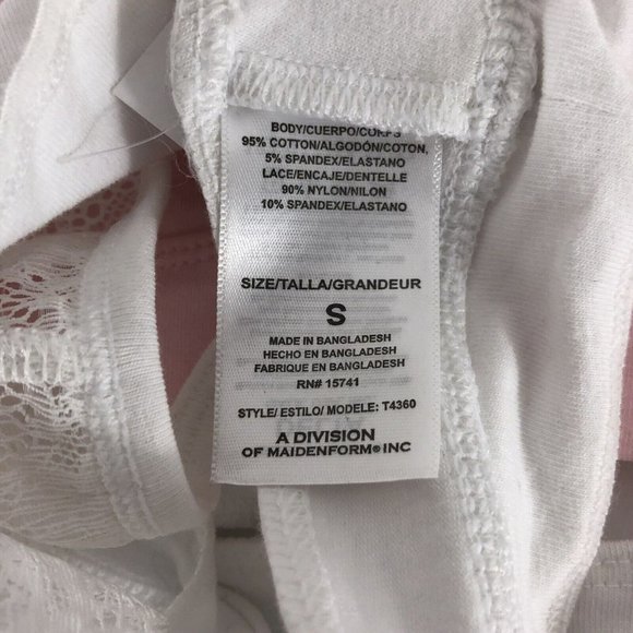 Lot of 3 Delta Maidenform Girls Bras Racerback Lace Pink White Size S - Picture 3 of 4